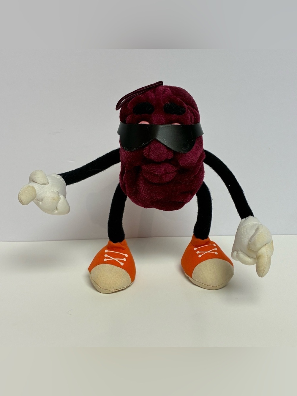 Hardee's Vintage Plush Figure California Raisins 7.5" 1987 Applause Sunglasses